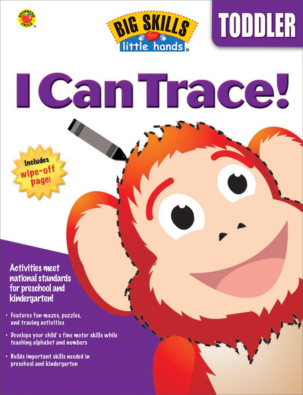 Carson Dellosa Big Skills for Little Hands I Can Trace Preschool Workbook, Tracing Books for Kids Ages 3-5, Toddler Learning Activities and Handwriting Practice